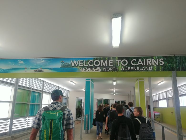 arriving at the cairns airport